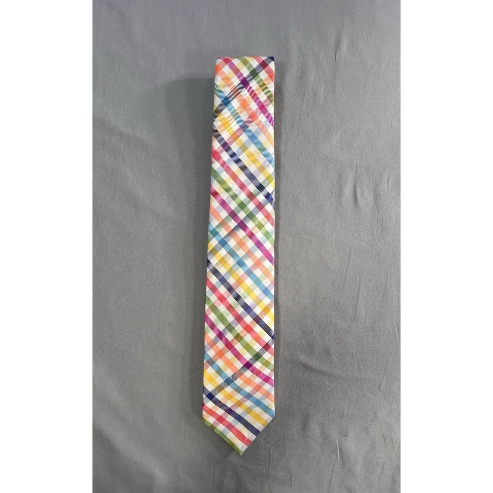 Charles Tyrwhitt Tie‎ 100% Silk Handmade England Colorful Plaid
